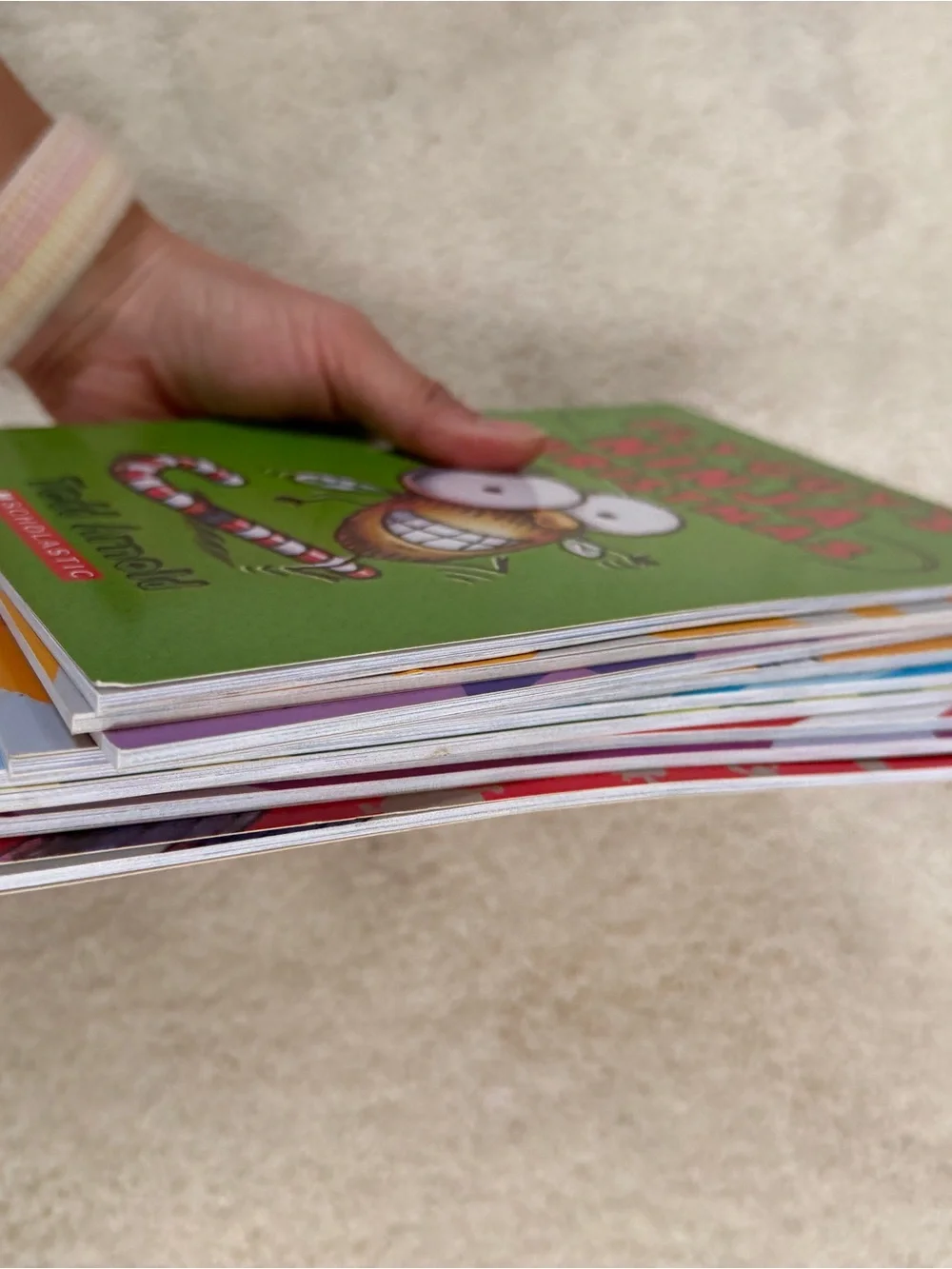 Scholastic Fly Guy Book Set - Red, Purple, Orange, Green, Blue, Yellow, Cream